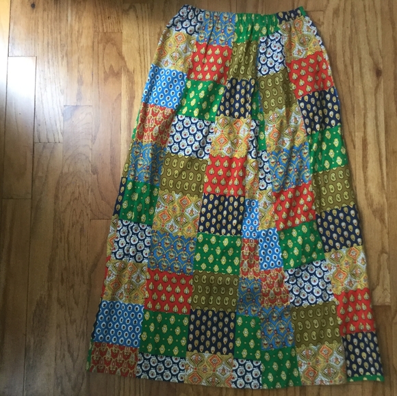 Vintage 70s pattern hand made skirt - Picture 1 of 1